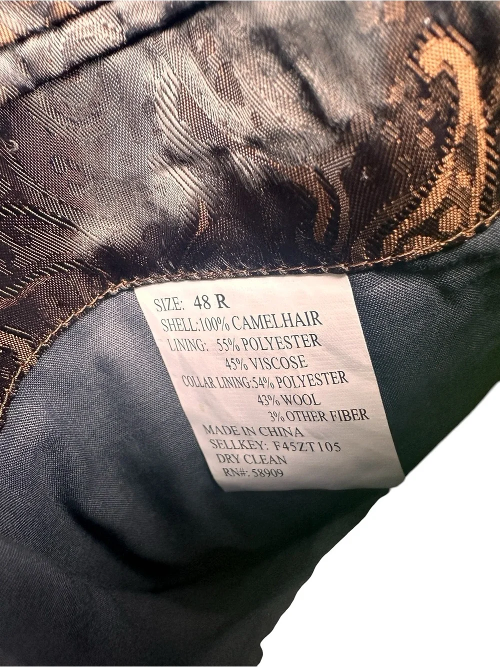 Turnbury Mens 100% Camel Hair Brown Blazer Sport Coat Jacket Size 48R